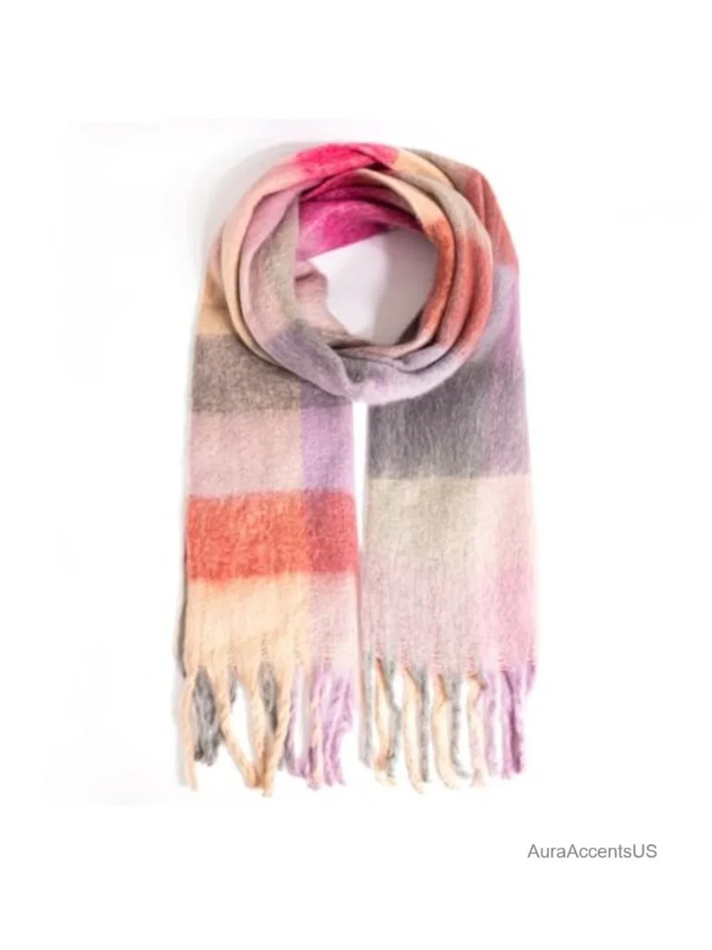Chunky Knit Blanket Scarf for Women, Oversized Wrap, Thick Winter Scarf with